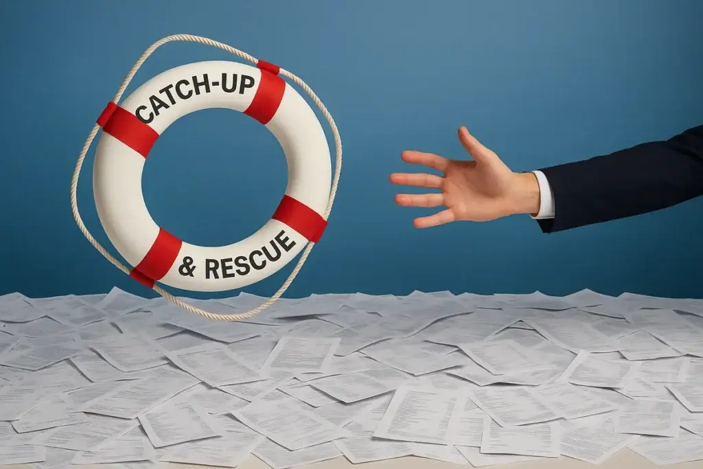 Getting behind on bookkeeping and need rescuing